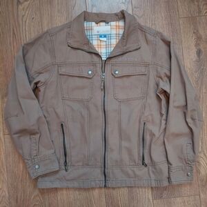 Columbia Men's Tan Brown Lightweight Jacket Workwear Military And Field